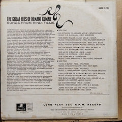 Hemant Kumar - The Great Hits Of Hemant Kumar (Songs From Hindi Films) (Vinyl)