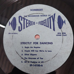 Statler Dance Orchestra, The - ... Strictly For Dancing (Vinyl)
