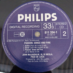 John McLaughlin - Al Di Meola - Paco De Lucía - Passion, Grace & Fire (Vinyl)