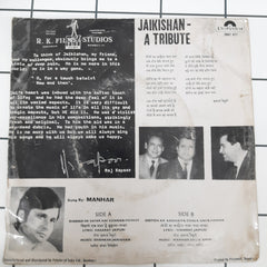Manhar Udhas - Jaikishan - A Tribute (45-RPM)