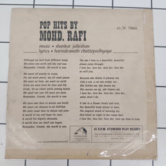 Mohd.Rafi  - Pop Hits (45-RPM)