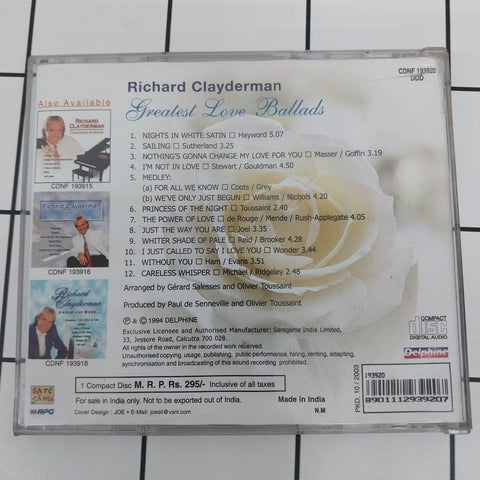 Richard Clayderman - Greatest Love Ballads (CD)