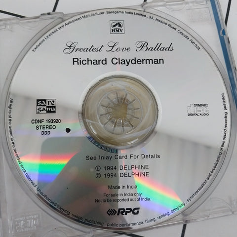 Richard Clayderman - Greatest Love Ballads (CD)