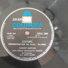 Omkarnath Thakur - Speaks And Sings (Vinyl)