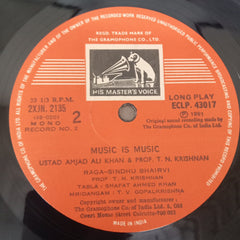 Amjad Ali Khan, T. N. Krishnan - Jugalbandi Sarod & Violin (Vinyl)