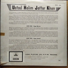 Ustad Halim Jaffar Khan - Raga Marwa / Raga Pahadi (Vinyl)