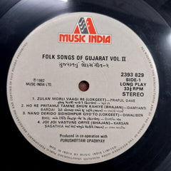 Various - Folk Songs Of Gujarat Vol. 2 (Vinyl)