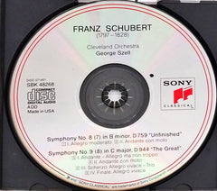Schubert*, Szell*, The Cleveland Orchestra - Symphonies No. 8 "Unfinished" & No. 9 "The Great" (CD)