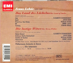 Franz Lehár, Elisabeth Schwarzkopf, Nicolai Gedda, Philharmonia Orchestra, Otto Ackermann, Erich Kunz, Emmy Loose - The Merry Widow (Die lustige Witwe) & The Land Of Smiles (Das Land Des Lächelns) (CD) (2)