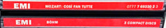 Mozart* / Schwarzkopf*, Ludwig*, Steffek*, Kraus*, Taddei*, Berry*, The Philharmonia Orchestra* And Chorus*, Karl Böhm - Così Fan Tutte (CD)
