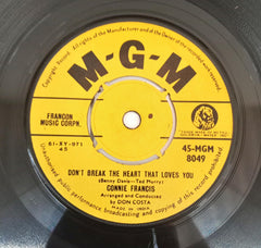 Connie Francis - Don't Break The Heart (45-RPM)