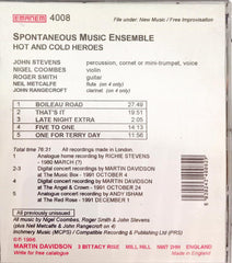 Spontaneous Music Ensemble – Hot And Cold Heroes - Rhythms Of The Chakras (CD)