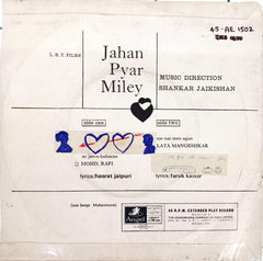 Shankar Jaikishan - Jahan Pyar Miley (45-RPM)