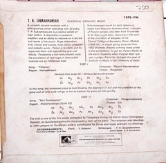 T. R. Subrahmanyam - T. R. Subrahmanyam's Classical Carnatic Music (45-RPM)