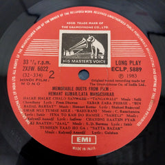 Lata Mangeshkar, Hemant Kumar - Memorable Duets From Films (Vinyl)