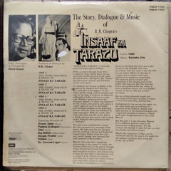 Ravindra Jain, Sahir*  - The Story, Dialogue & Music Of Insaaf Ka Tarazu (Vinyl)
