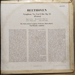 The Sudwestfunk Symphony Orchestra Baden-Baden Paul Kletzki Conductor - Symphony N° 3 "Eroica" (Vinyl)