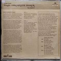 Pandit Omkarnath Thakur* - In Concert (Vinyl)