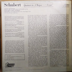 Schubert*, Louis Kentner, Hungarian String Quartet* - Trout" - Quintet D. 667 (Vinyl)