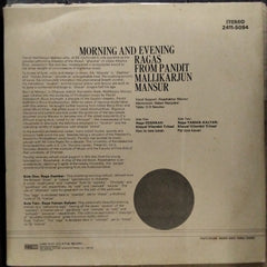 Pandit Mallikarjun Mansur - Morning And Evening Ragas (Vinyl)