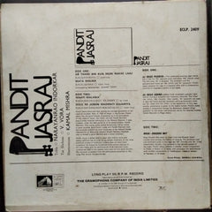 Pandit Jasraj - Raga Pooriya / Raga Adana / Raga Shuda-Nat (Vinyl)