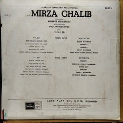 Ghulam Mohamed - Mirza Ghalib (Vinyl)