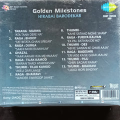 Hirabai Barodekar - Golden Milestones (CD)