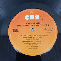 Madhurani - Madhurani Sings Ghalib And Others (Vinyl)
