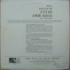 Amir Khan - Khayal By Ustad Amir Khan (Vinyl)