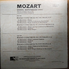 Mozart*, Daniel Barenboim, English Chamber Orchestra - Piano Concertos (No.1 In F K37 ∙ No.2 In B Flat K39 / No.3 In D K40 ∙ No.4 In G K41) (Vinyl)