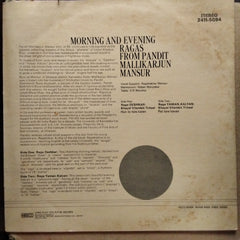 Pandit Mallikarjun Mansur - Morning And Evening Ragas (Vinyl)