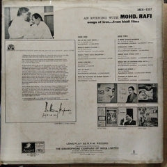 Mohd. Rafi - An Evening With Mohd. Rafi (Songs Of Love...From Hindi Films) (Vinyl)