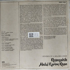 Khansahib Abdul Karim Khan - Echoes of a Golden Voice (Vinyl)