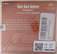 Kadri Gopalnath - Sara Sara Samara (CD)