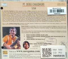 Pt. Debu Chaudhuri - Sitar (CD)