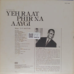 O. P. Nayyar - Yeh Raat Phir Na Aaygi (Vinyl)