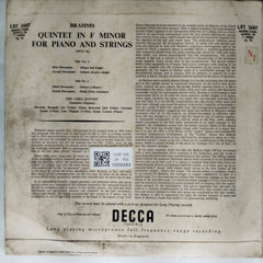 The Chigi Quintet - Quintet in F Minor for Piano and Strings Opus 34 (Vinyl)