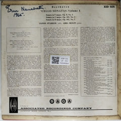Janos Starker, Abba Bogin - Cello Sonatas Volume 1 (Vinyl)
