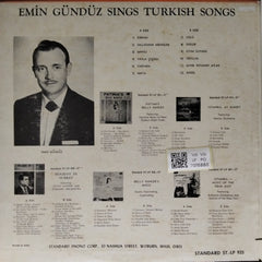 Emin Gündüz - Emin Gündüz Sings Turkish Songs (Vinyl)