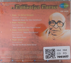 Pt. Mallikarjun Mansur - Raag Ek Nishad Bihagda, Nat Bihag, Naiki Kanada, Sorath (CD)