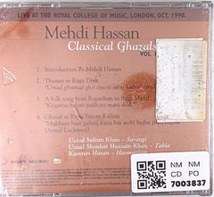 Mehdi Hassan - Classical Ghazals Vol. 1 (CD)