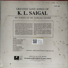 K. L. Saigal - Greatest Love Songs of K. L. Saigal (Vinyl)