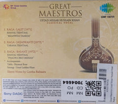 Ustad Nissar Hussain Khan - Great Maestros (CD)