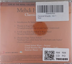 Mehdi Hassan - Classical Ghazals Vol 1 (CD)