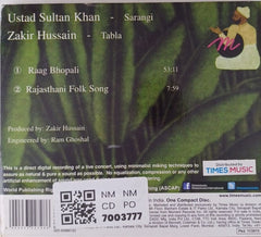 Ustad Sultan Khan, Zakir Hussain - Ustad Sultan Khan - Sarangi, Zakir Hussain - Tabla (CD)