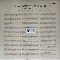 Jascha Heifetz, Chicago Symphony Orchestra, Fritz Reiner - Brahms Violin Concerto (Vinyl)