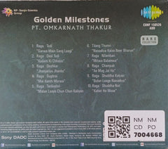 Pt. Omkarnath Thakur - Golden Milestones (CD)