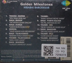 Hirabai Barodekar - Golden Milestones (CD)