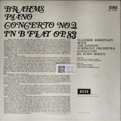 Vladimir Ashkenazy, London Symphony Orchestra, Zubin Mehta - Brahms Piano Concerto No.2 (Vinyl)