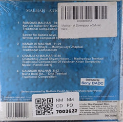 Pandit Jasraj - Malhar - A Downpour of Music (CD)